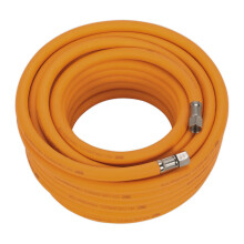 Sealey High-Visibility Hybrid Air Hose with 1/4"BSP Unions 15m x 8mm AHHC15