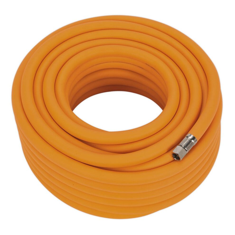 Sealey High-Visibility Hybrid Air Hose with 1/4"BSP Unions 20m x 10mm AHHC2038