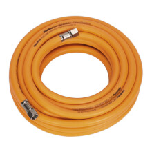 Sealey High-Visibility Hybrid Air Hose with 1/4"BSP Unions 10m x 8mm AHHC10