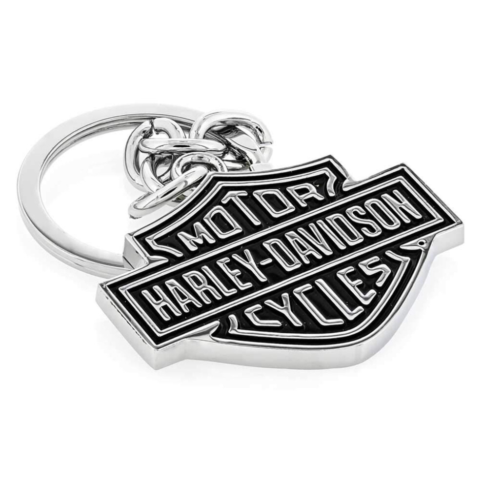 Harley-Davidson Black Bar & Shield Key Chain HDKD14