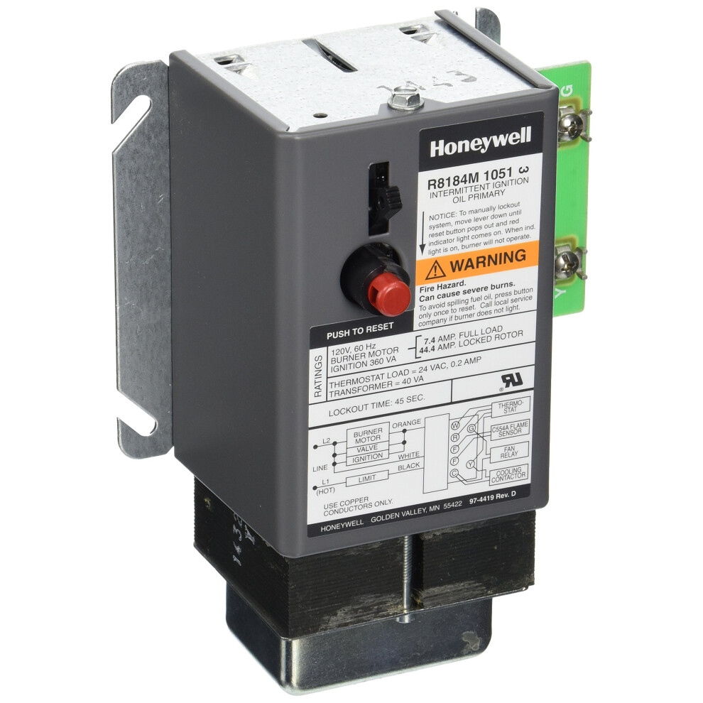 Honeywell R8184M1051 Relay Oil Burner Control 45 Sec