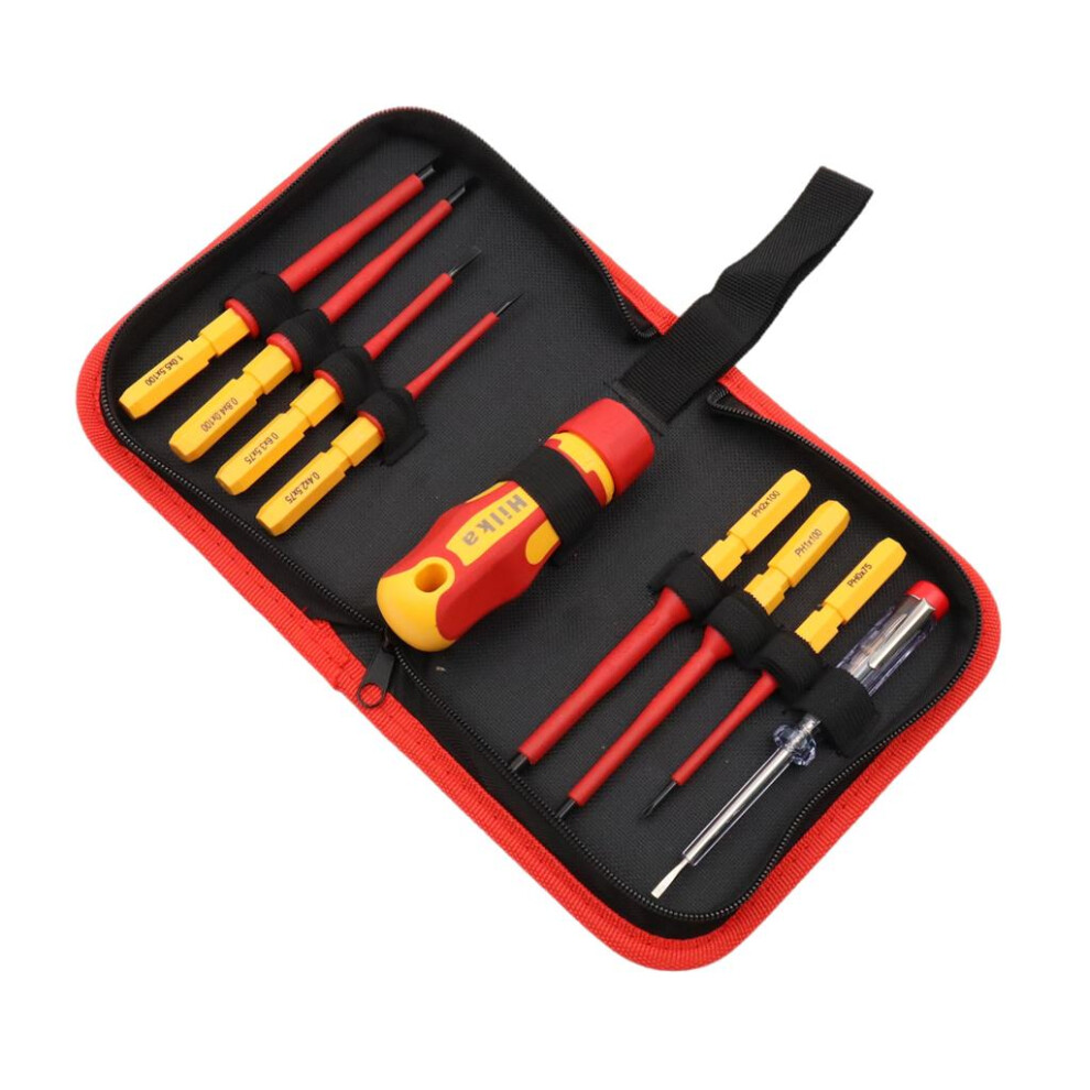 Hilka VDE Screwdriver Set 9pc Insulated Electricians Interchangeable 34489009