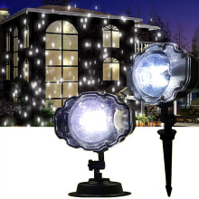 Snowfall Christmas Projector Snowflake Laser Show System Outdoor IP65 LED Stage Light Moving Snow Laser Projector for Home