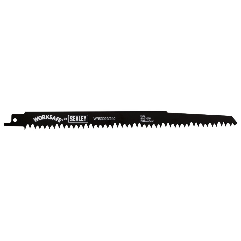 Sealey Reciprocating Saw Blade For Wood 240Mm 5Tpi - Pack Of 5 Wrs3029/240 5055257205314