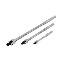Knuckle Breaker Bar 3-Piece Set CT5556 - 1/4in, 3/8in, 1/2in Drives with Flexible Head Ratchet - Heavy Duty
