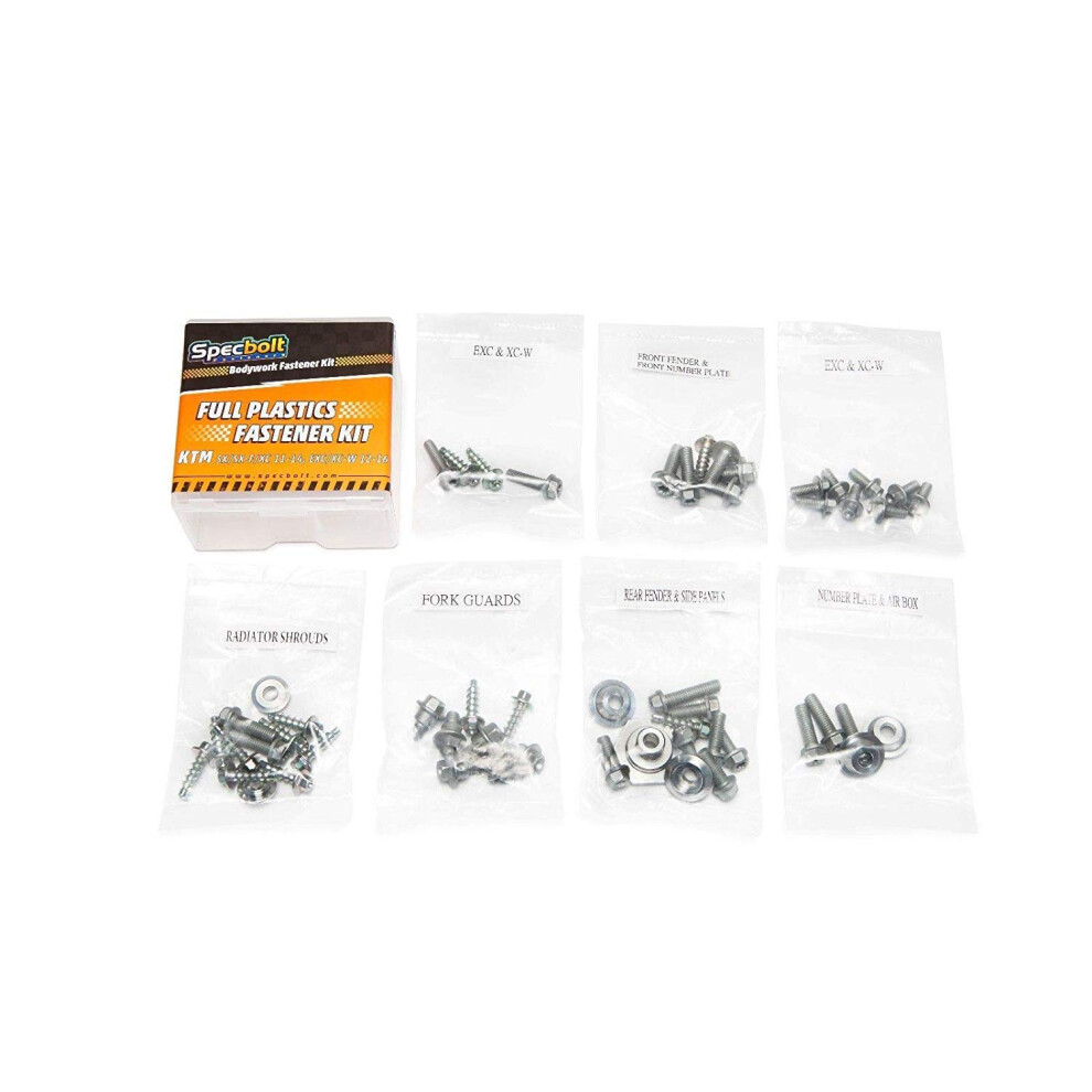 Full Plastics Fastener Kit: KTM - SX/SX-F/XC (2011-2014) EXC/XC-W (201