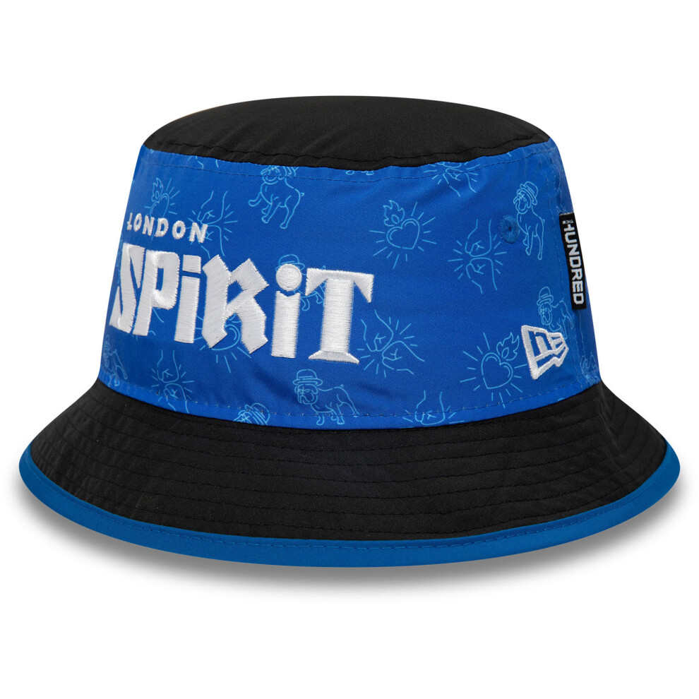 New Era (, Medium) London Spirit The Hundred All Over Print Bucket Hat Blue/Black