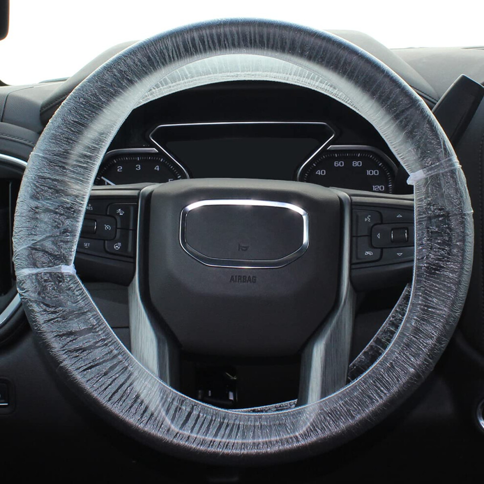 Versa-Tags Disposable Steering Wheel Covers  Universal Fit 500 Clear P