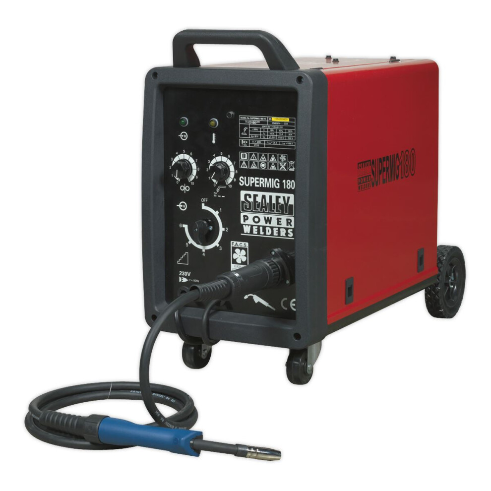 Sealey Professional Gas/Gasless MIG Welder with Binzel® Euro Torch 180A 230V SUPERMIG180