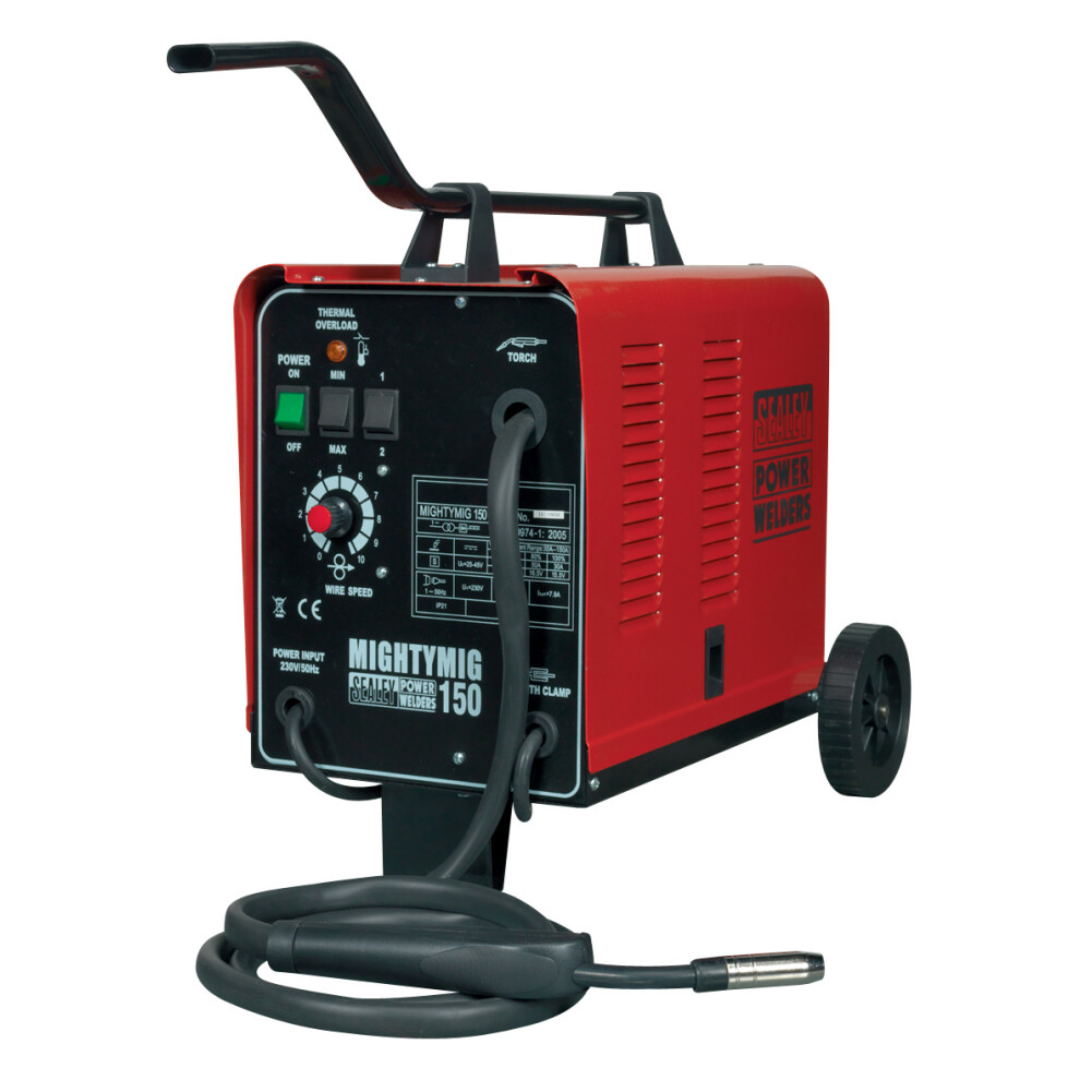 Sealey Professional Gas/Gasless Mig Welder 150A 230V Mightymig150 5054630341960