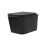 NES Home Nes Home Matt Black Square WH Toilet Top/Front Frame & Round Button Flush Plate 2