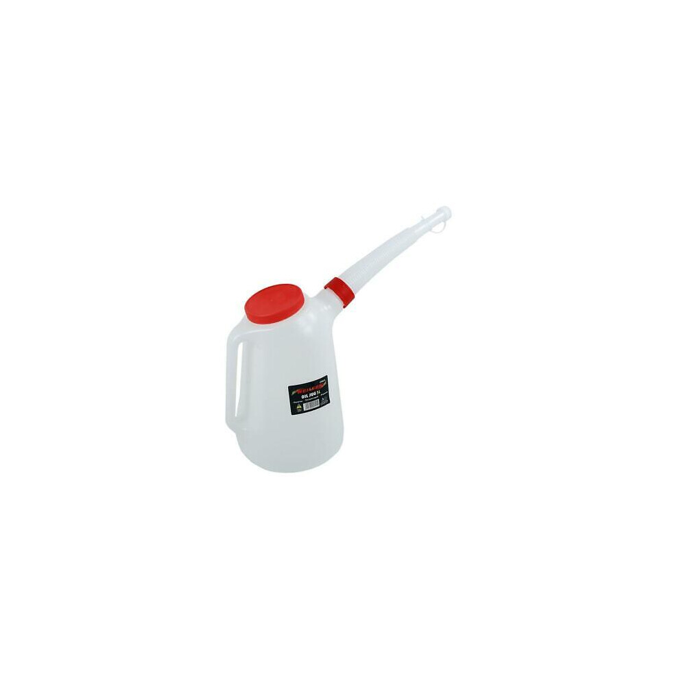 5L Graduated Pourer 5 Litre Oil Fuel Jerry Can Container Measuring Jug CT4515