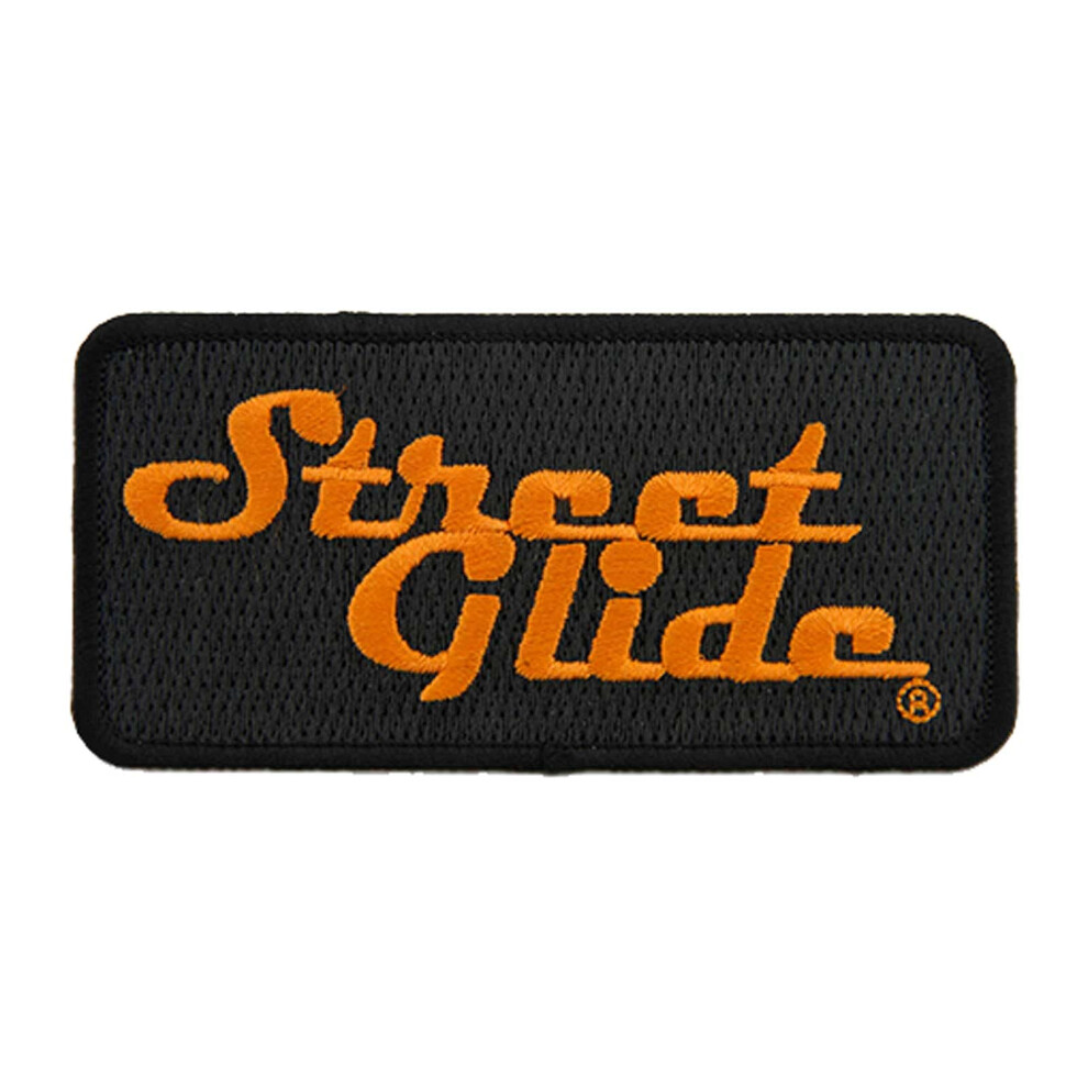 Harley-Davidson 4 in Embroidered Street Glide Emblem Sew-On Patch - Bl