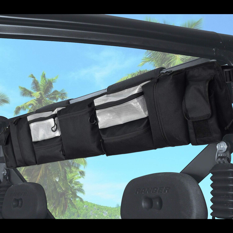 MYDAYS UTV Roll Cage Organizer Case Cargo Rear Storage Bag Gear Bags