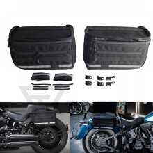 FVMOTO univerzlis nyeregtskk, nyereg-csomagtart tska, amely kompatibilis a Harley Softail Dyna Street Bob Wide Super Glide FXR FXLRS Low Rider S