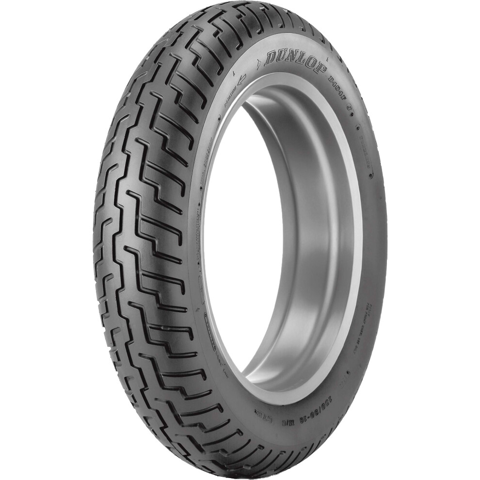 Dunlop D404 Front Motorcycle Tire 100/90-19 (57H) Black Wall - Fits: B