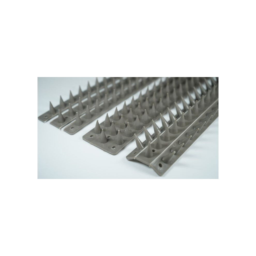 (1 Pack - 5M, Grey) Prikkastrip Fence Wall Spikes Garden Security 761847540394