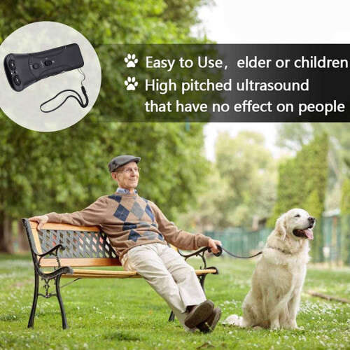 Ultrasonic Dog Barking Deterrent & LED Flashlight Device 2
