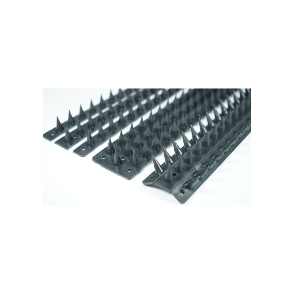 (10 Pack - 50m, Black) Prikkastrip FENCE WALL SPIKES Garden Security