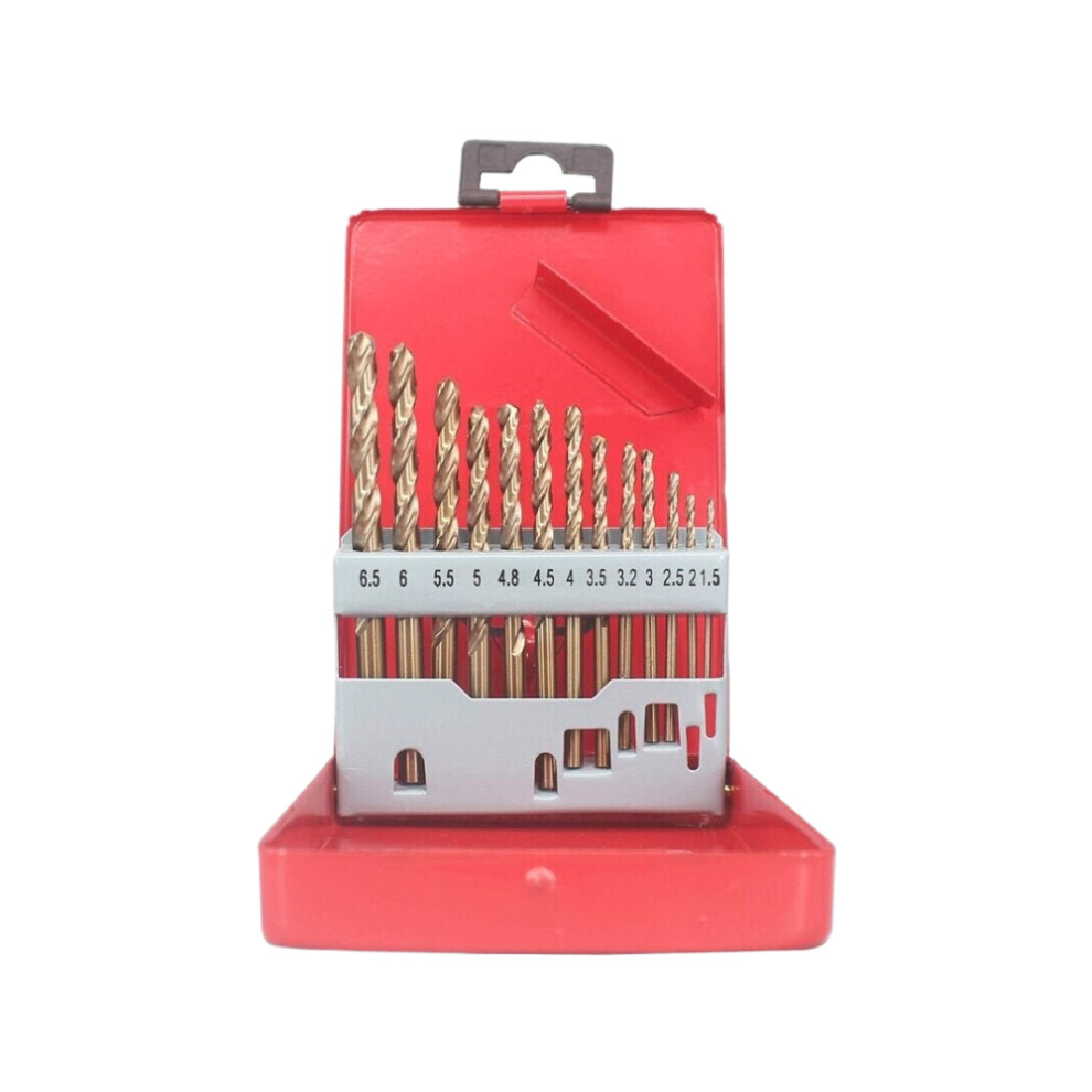 () M35 Cobalt Drill Bit Set Hss-Co Jobber Length Twist Drill Bits With Metal Case For Wood Metal Drilling 3654659457493