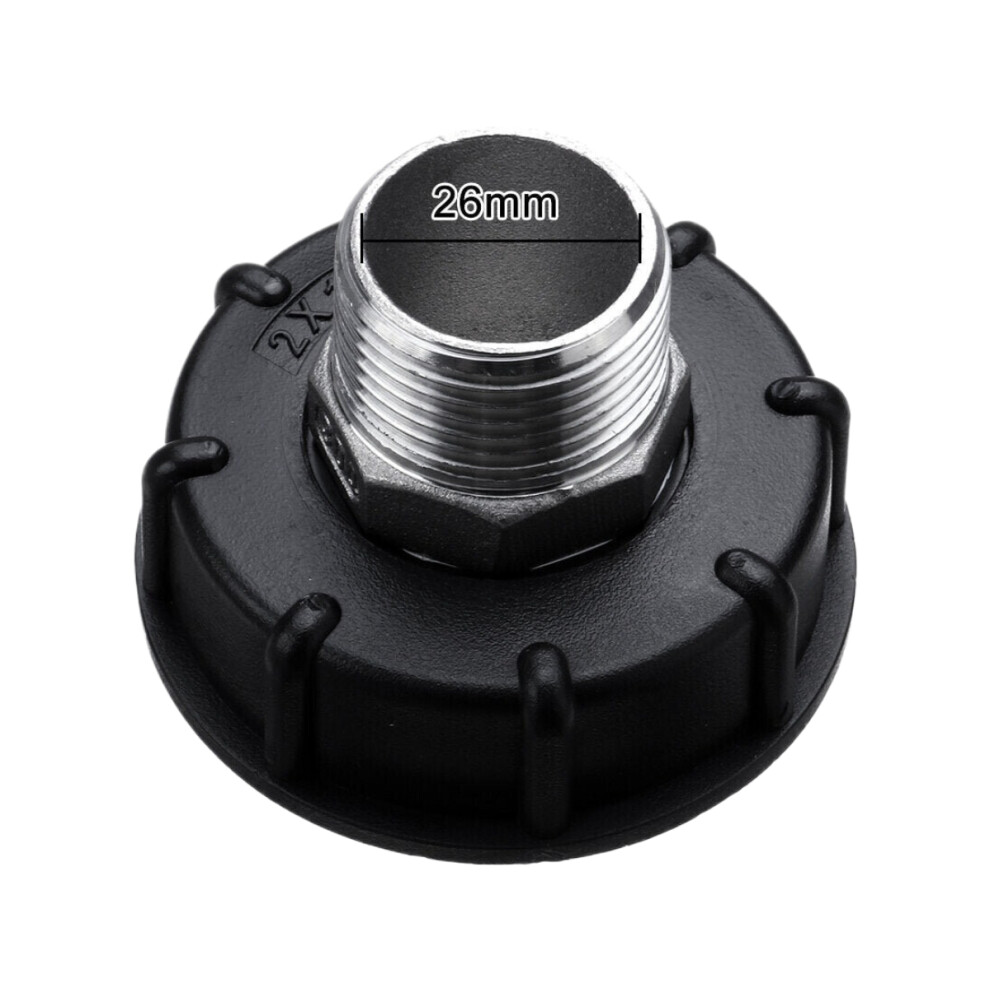 (1" Famale Thread) 1/2" 3/4" 1" 60mm Tote Tank Drain Adapter Coarse Thread Connector Cap