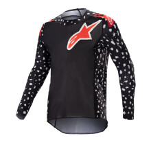 Maglia Alpinestars 2023 Youth Racer North (Nero Neon Rosso Youth X-Large)