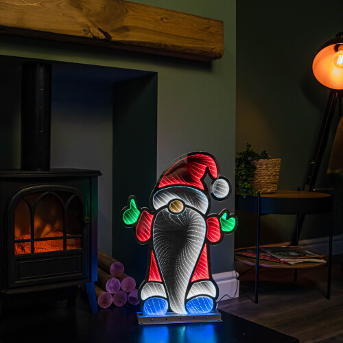 Snow Time 60cm Infinity Christmas Santa on Metal Base with Multi-Coloured LEDs 1