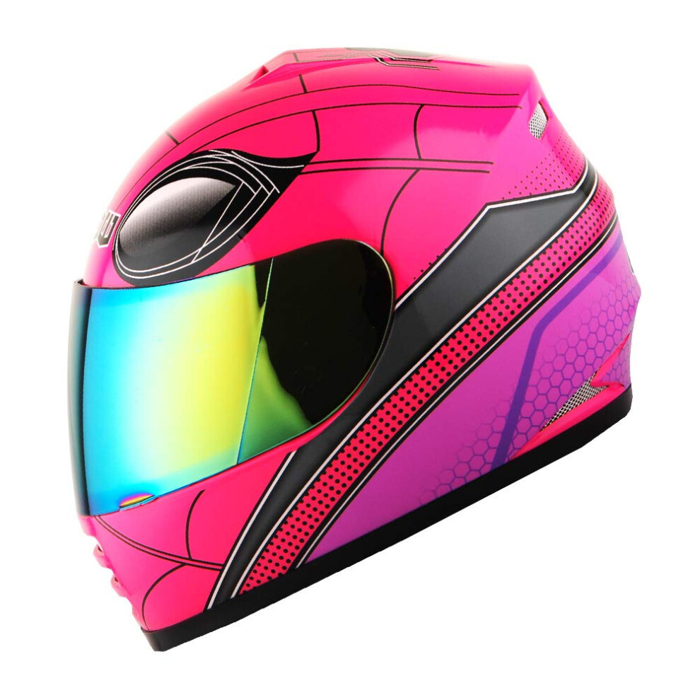 WOW Motorcycle Full Face Helmet Street Bike BMX MX Youth Kids Spider P