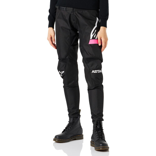 Alpinestars Fluid Stella Παντελόνια Motocross (Μαύρο/Ροζ Φλουό, 32)