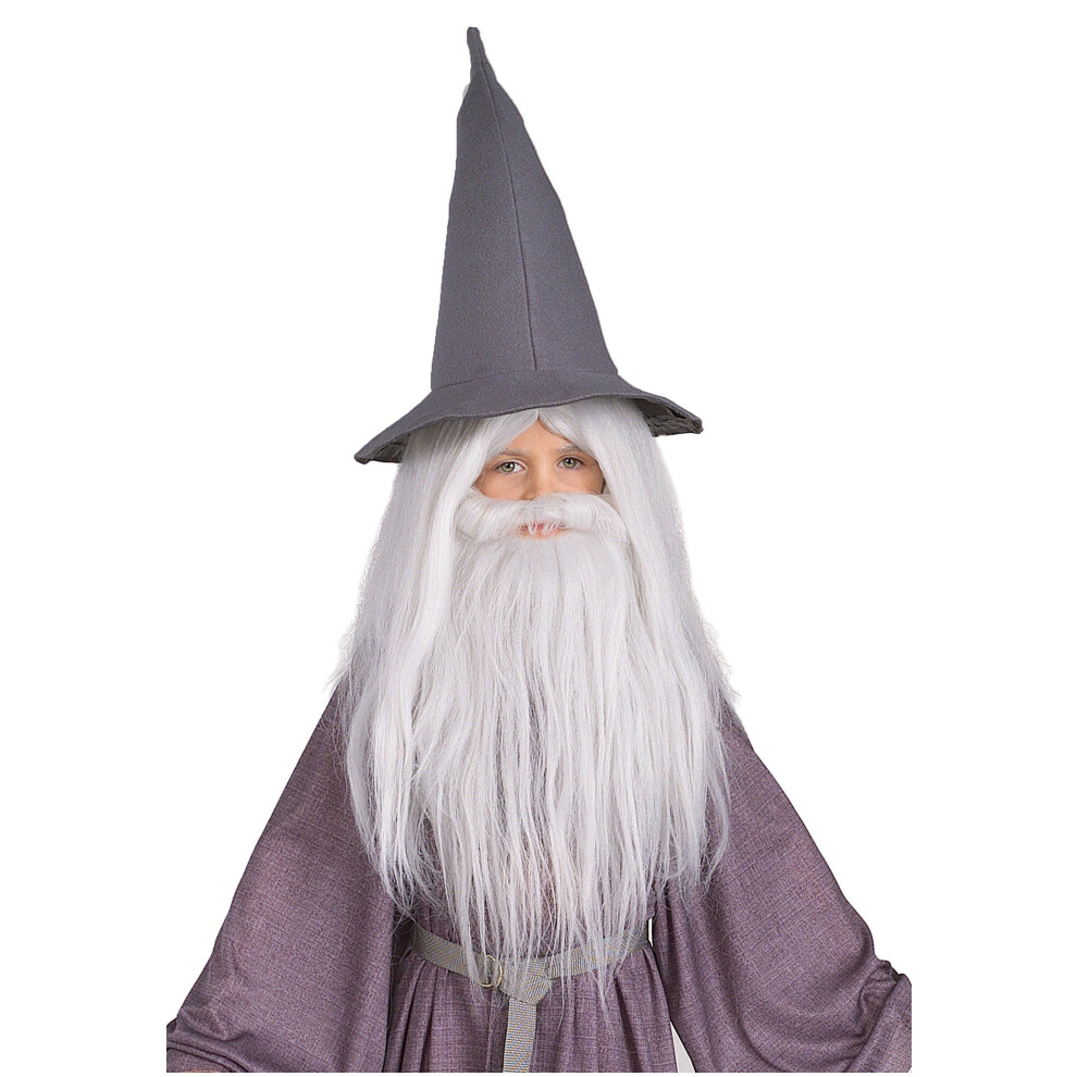 Lord Of The Rings Gandalf Beard And Set Wig  White  One Size