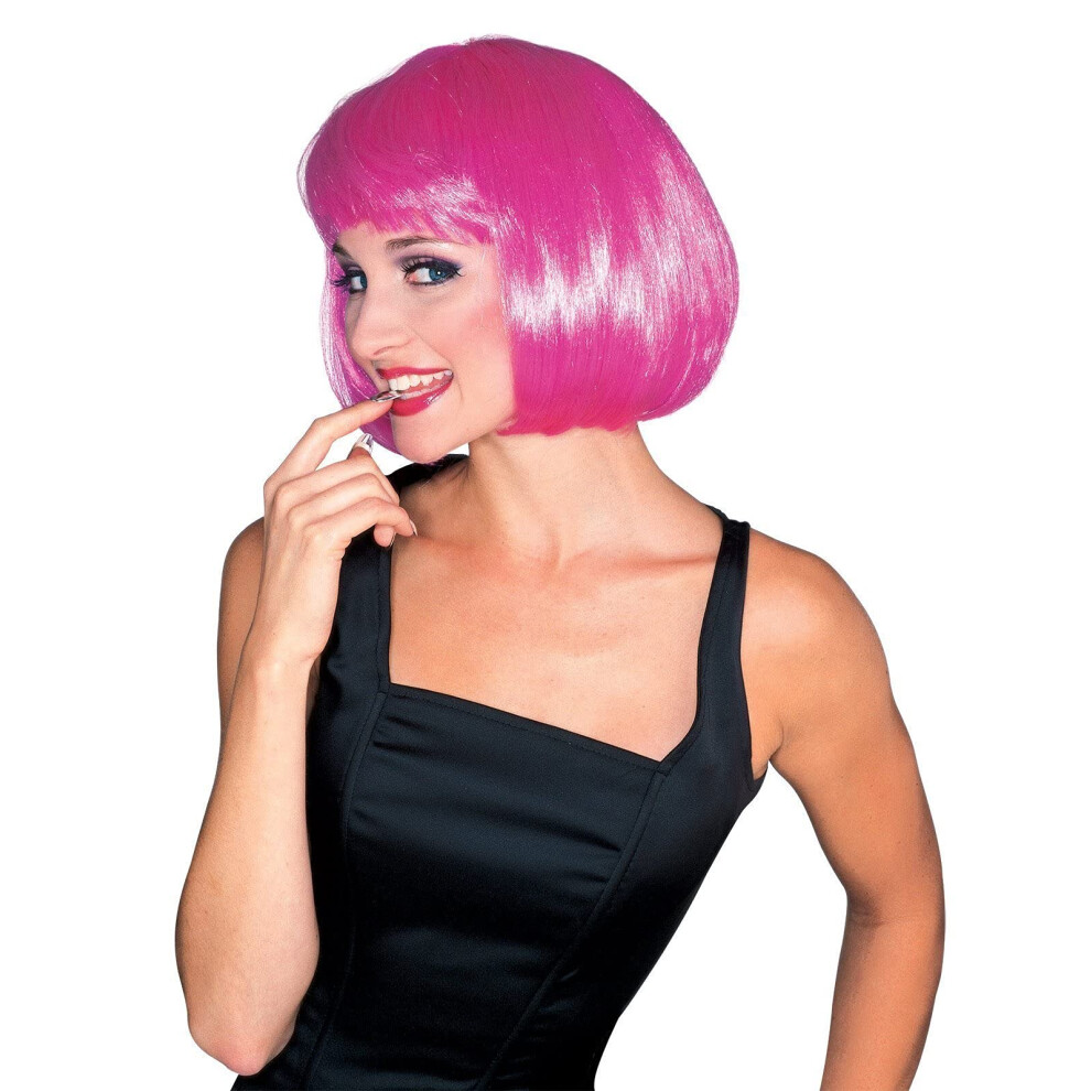 Rubie's Costume Hot Pink Super Model Wig  Hot Pink  One Size