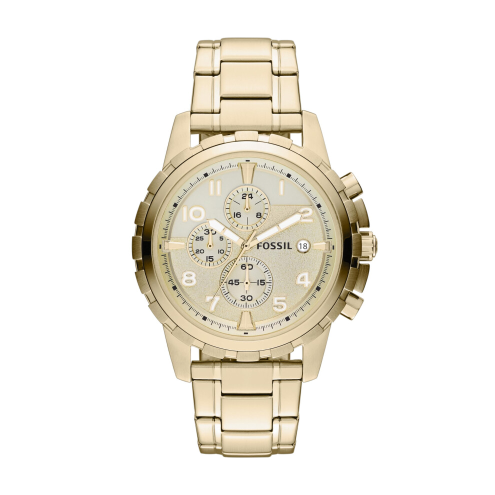 Fossil Men's Dean Quartz Stainless Steel Chronograph Watch  Color: Gol