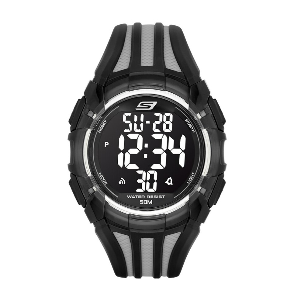 Skechers Men's El Porto Digital Chronograph Watch  Color: Black  Grey