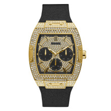GUESS Men's Stainless Steel Analog Watch with Silicone Strap Black 2