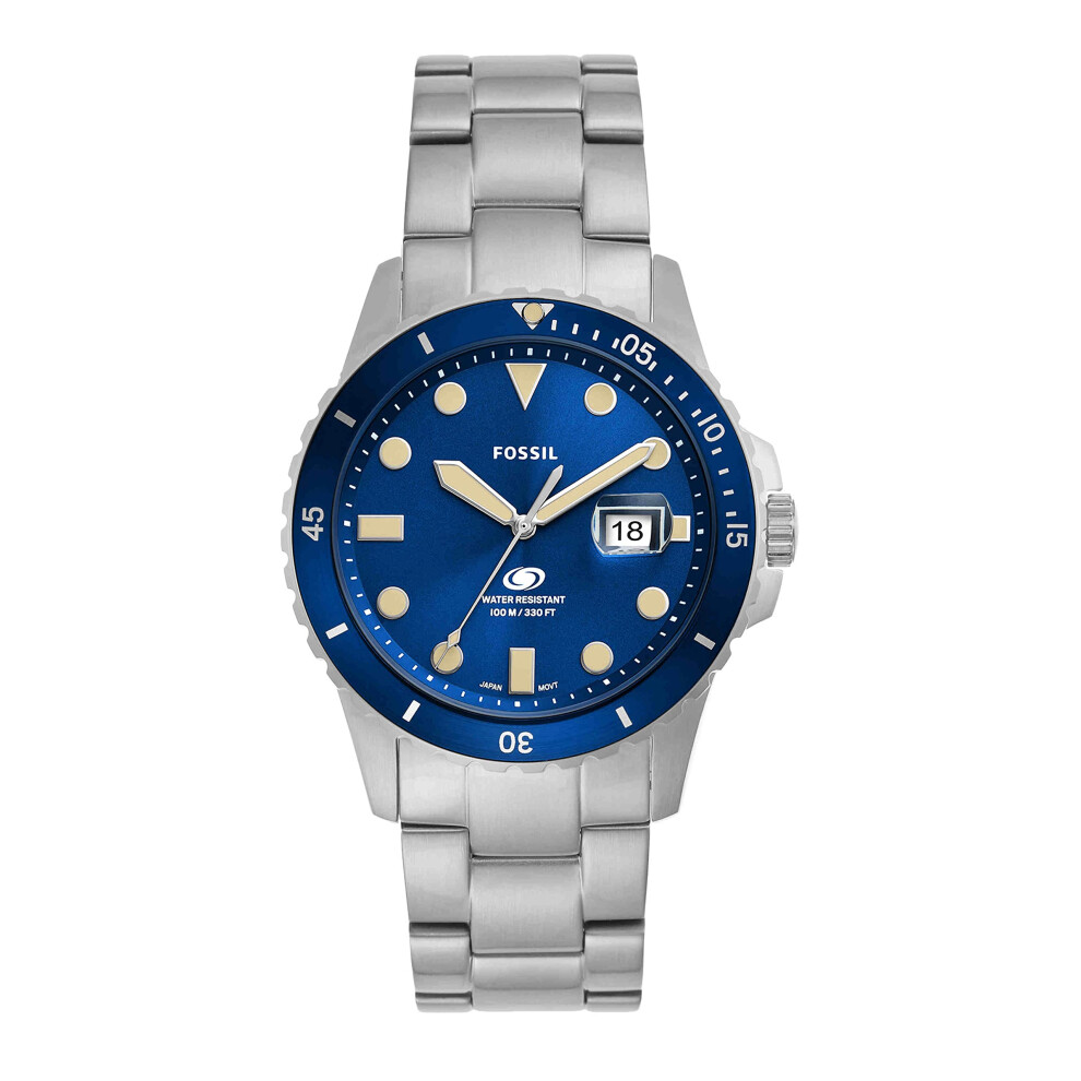 Fossil Men's Fossil Blue Quartz Stainless Steel Three-Hand Watch  Colo