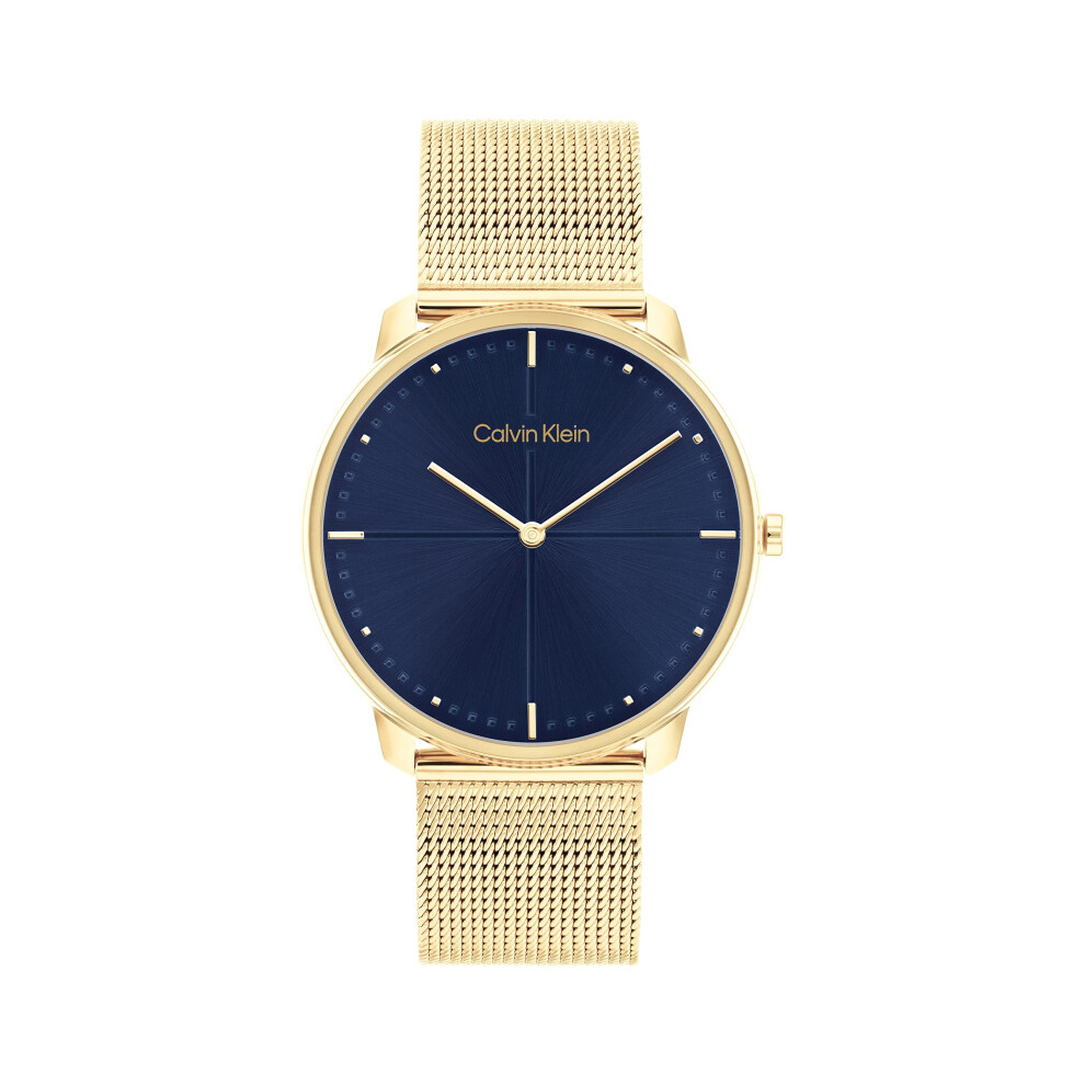 Calvin Klein Iconic Gold Plated 40 MM Case Watch with GP Mesh Bracelet