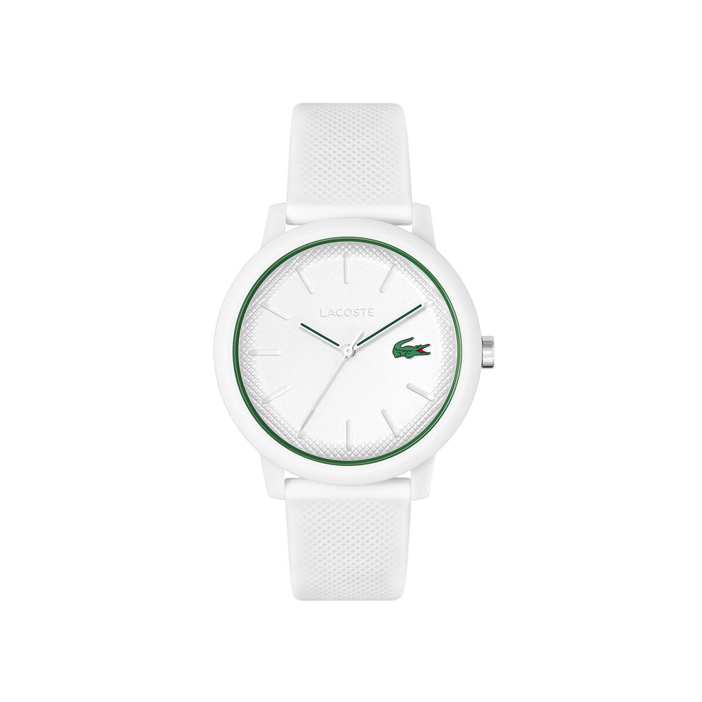 Lacoste.12.12 Men's Quartz Plastic and Silicone Strap Watch  Color: Wh