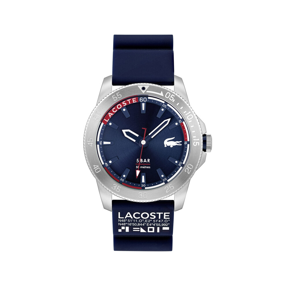 Lacoste Regatta Men's Quartz Stainless Steel and Silicone Strap Watch