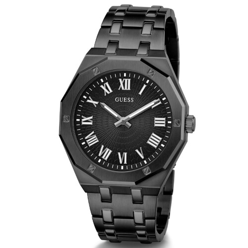 Guess GUESS Mens 42mm Watch - Black Strap Black Dial Black Case 1