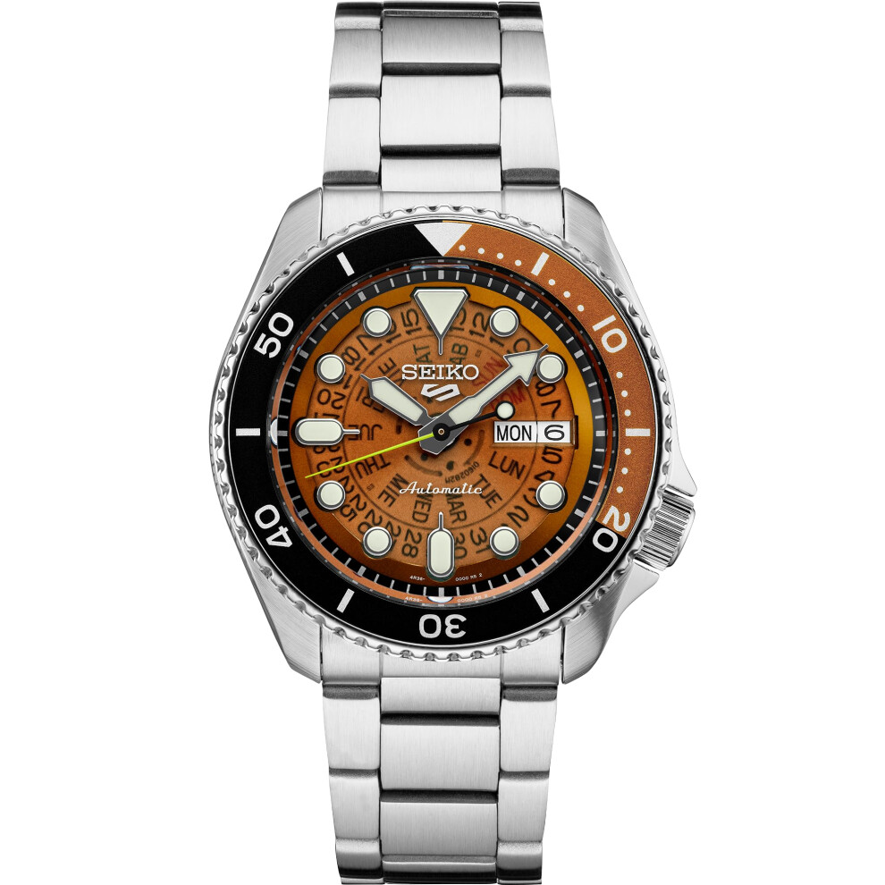 SEIKO SRPJ47 Automatic Watch for Men - 5 Sports - Brown Dial with Day/