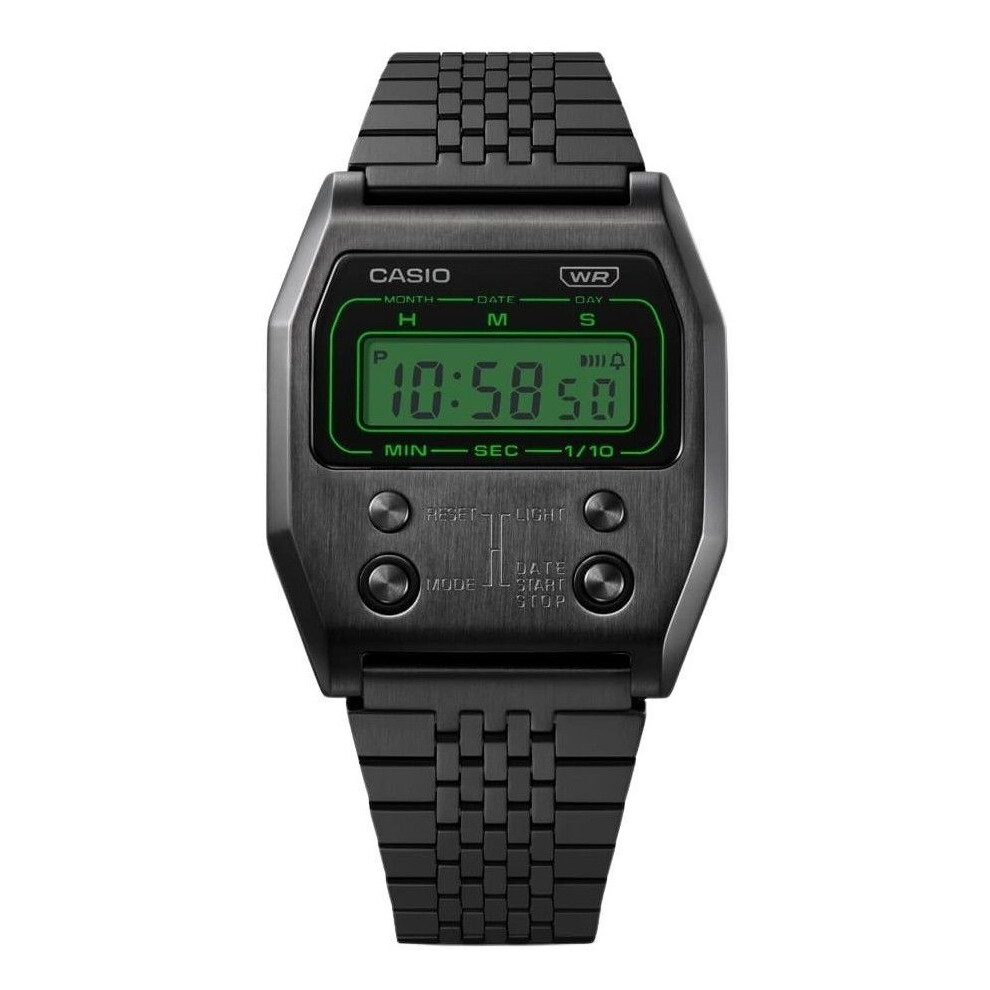 Casio Collection Vintage Mens Black Watch A1100B-1EF Stainless Steel (archived) - One Size - Image 5