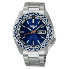 Seiko Edizione speciale 5 sport blu petrolio """"bandiera a scacchi"""