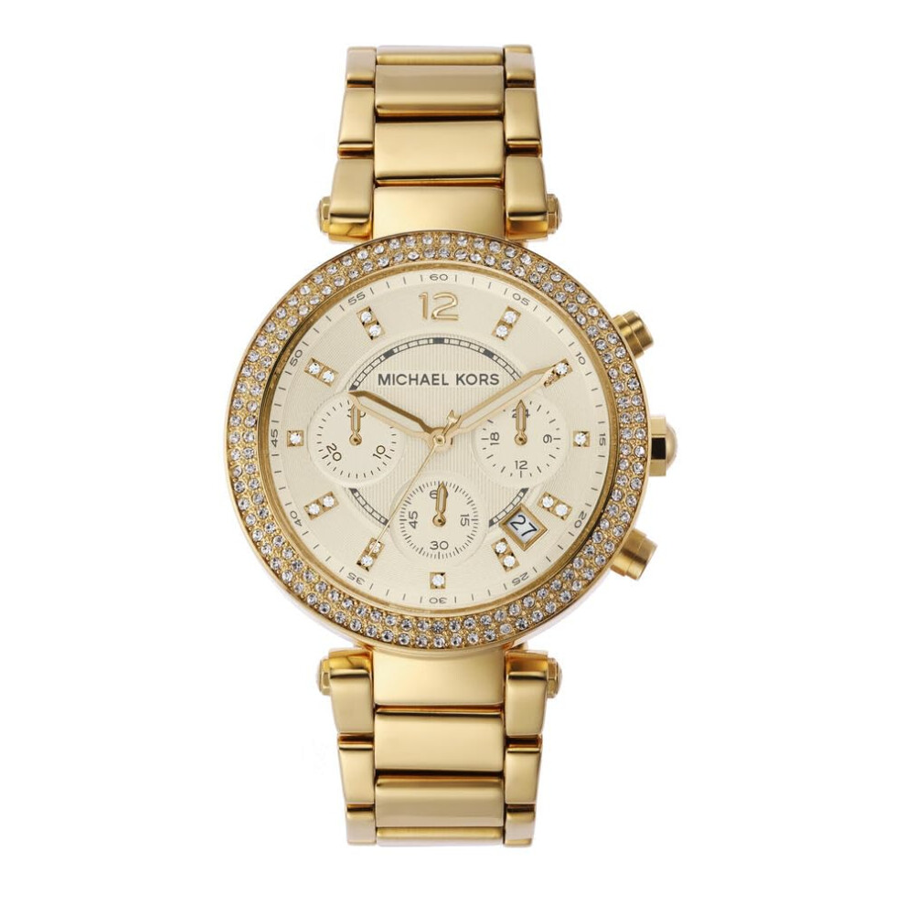 Michael Kors Parker Chronograph Gold-Tone Stainless Steel Women's Watc