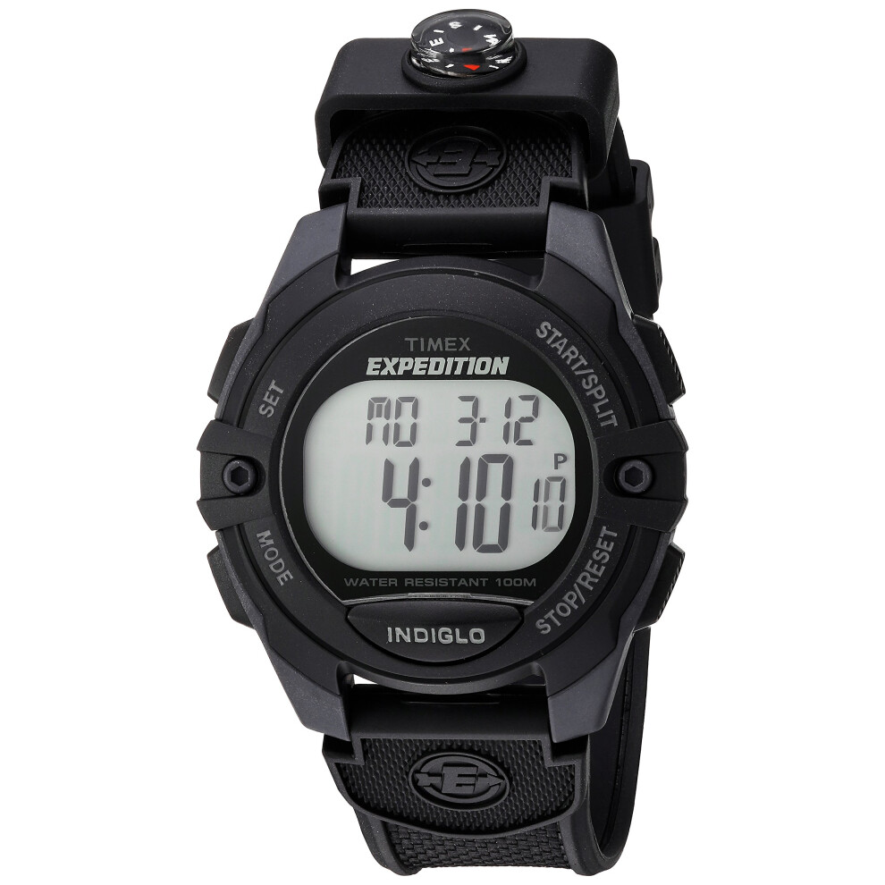 Timex Men's TW4B07700 Expedition Full-Size Digital CAT Black Resin Str