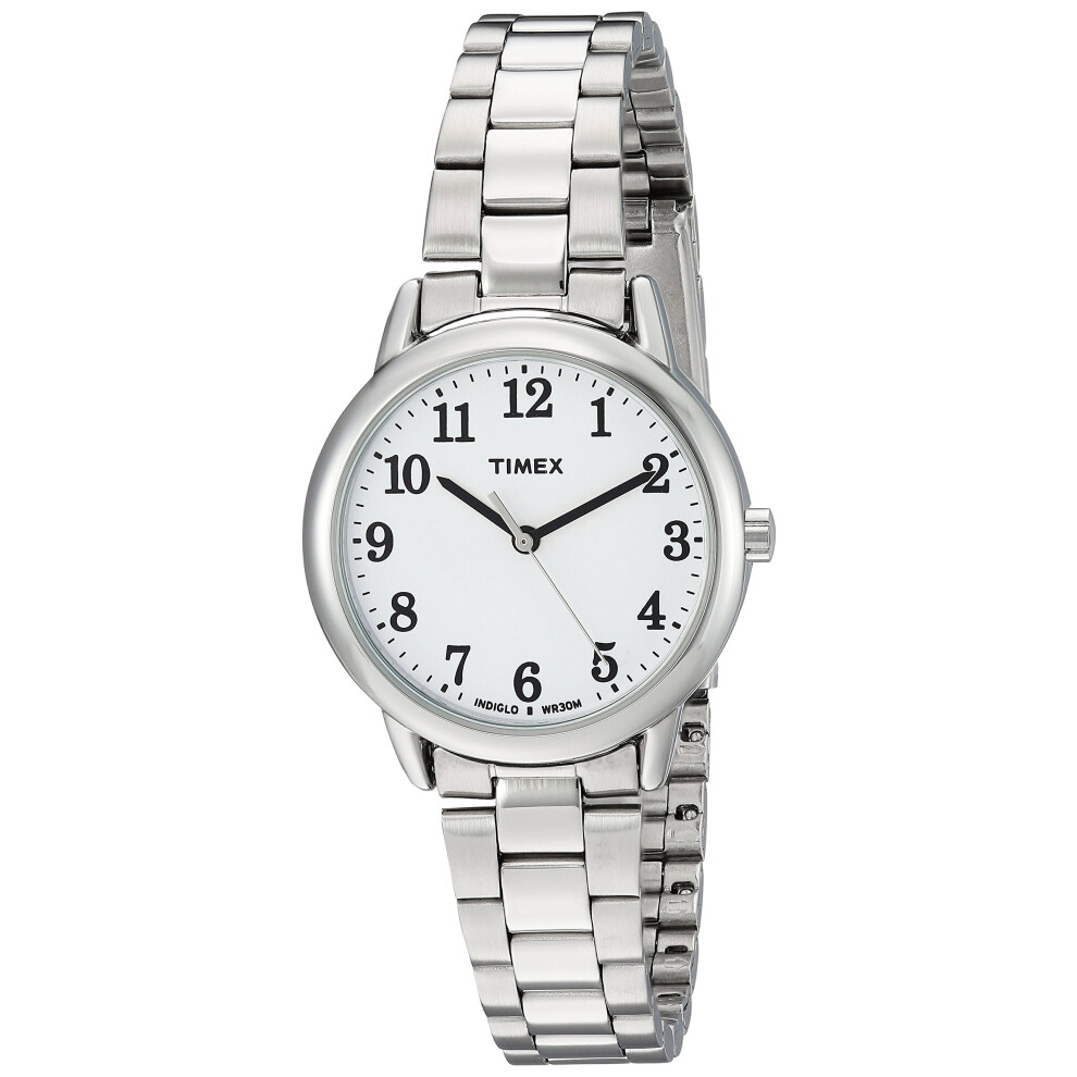 Timex Women's Easy Reader 30mm Watch - Silver-Tone Case White Dial wit