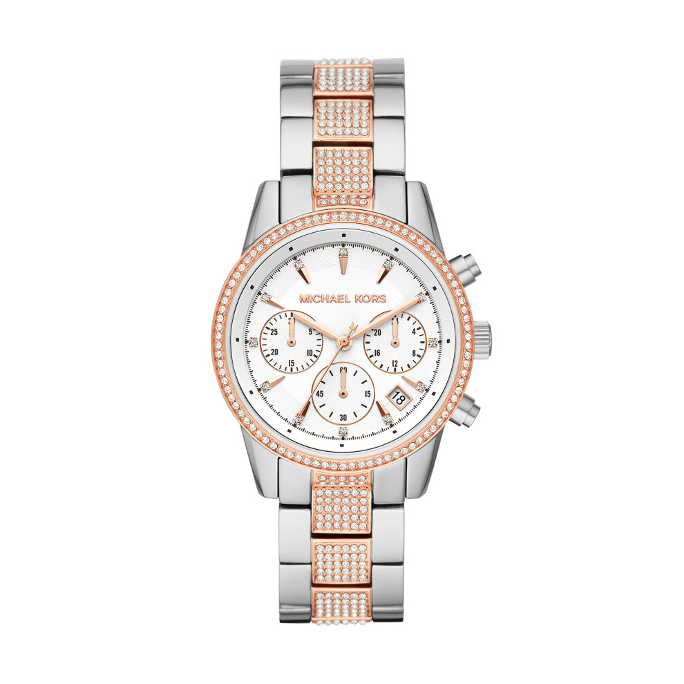 Michael Kors Ritz Chronograph Two-Tone Stainless Steel Women's Watch (