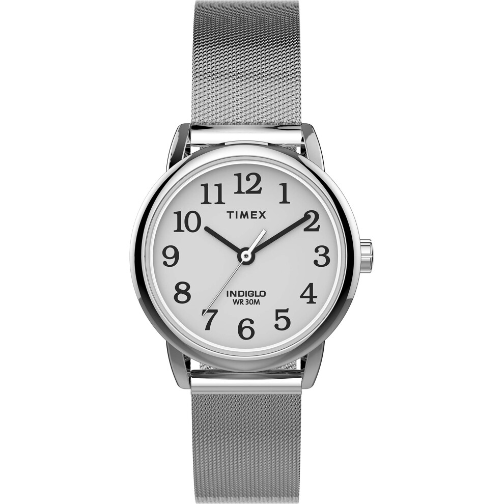 Timex Women's TW2U07900 Easy Reader 25mm Silver-Tone Stainless Steel M