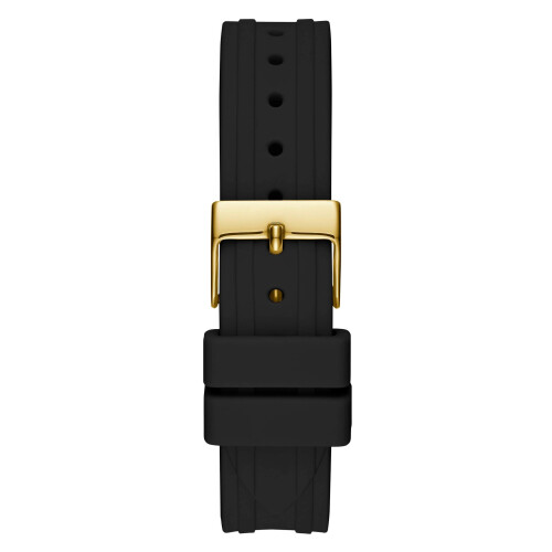 Guess GUESS Black + GoldTone Crystal Silicone Watch 2