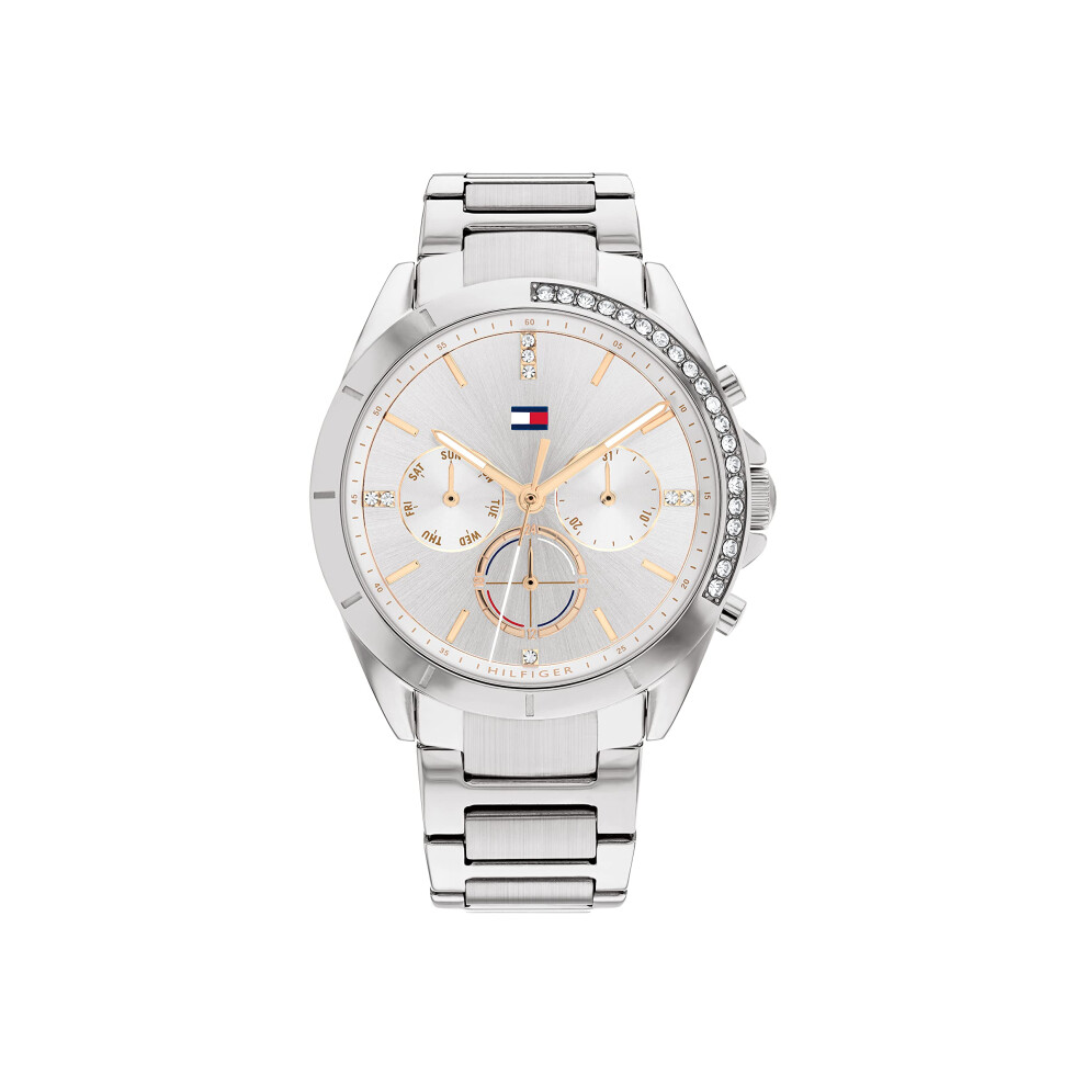 Tommy Hilfiger Women's Quartz Multifunction Stainless Steel and Link B