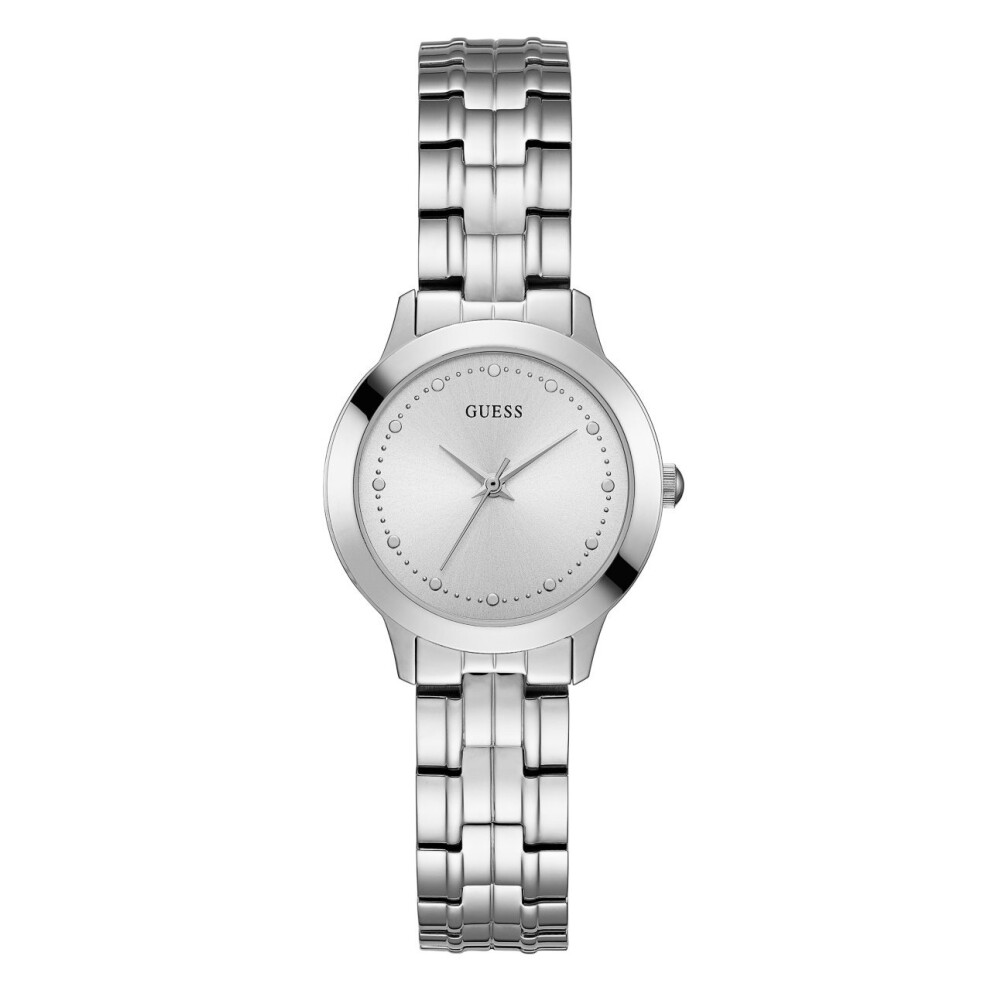 GUESS Classic Slim Stainless Steel Bracelet Watch. Color: Silver-Tone